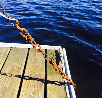 Dock Maintenance Replacing Anchors and Chains
