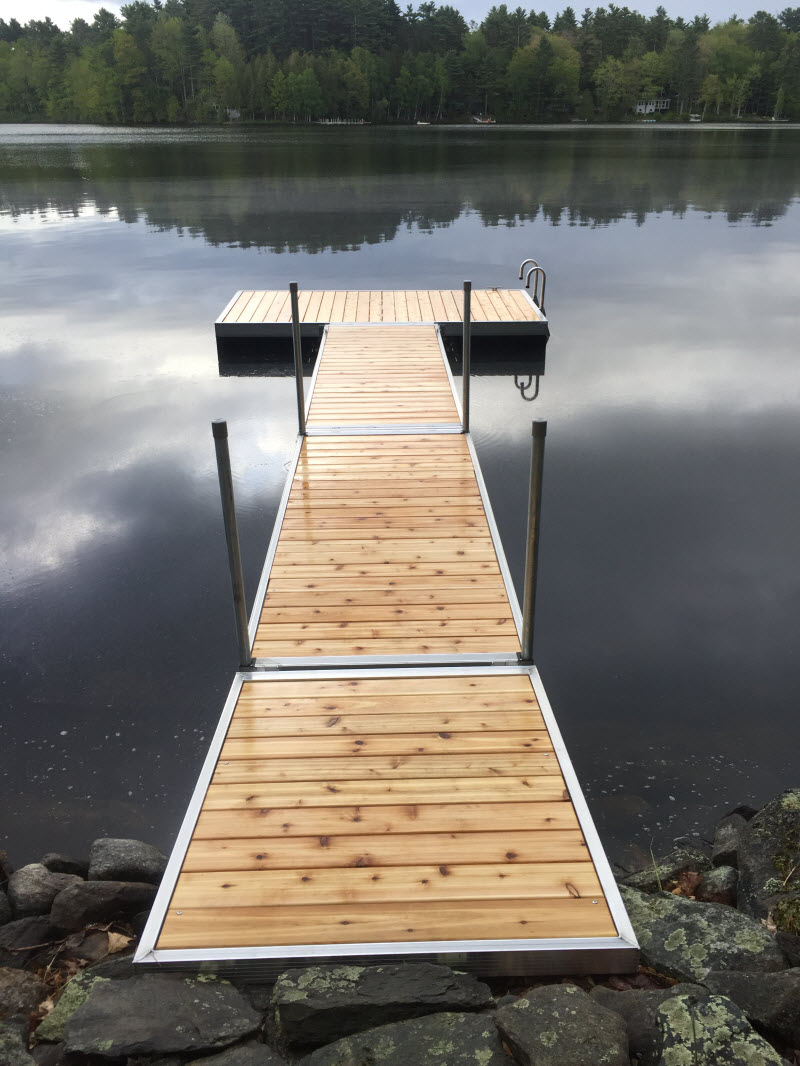 Floating Aluminum Dock in Maine by for the Graham's