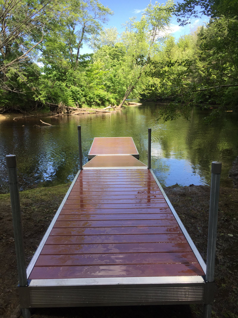 Floating Aluminum Dock in Maine by for the Packard's