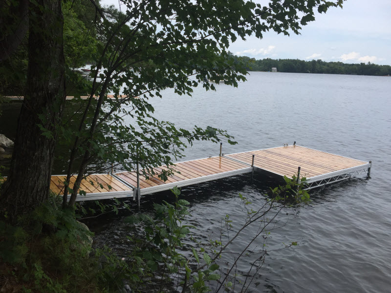 Stationary Aluminum Dock in Maine by for the Gintowt's